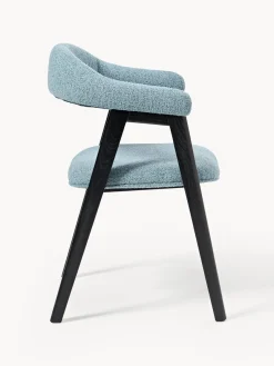 Hot Silla con reposabrazos tapizada en tejido bouclé Nik Sillas Con Reposabrazos|Sillas