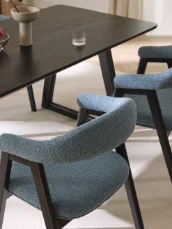 Hot Silla con reposabrazos tapizada en tejido bouclé Nik Sillas Con Reposabrazos|Sillas