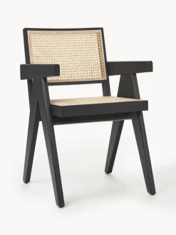 Clearance Silla con repozabrazos de tejido vienés Sissi Sillas De Madera|Sillas Con Reposabrazos