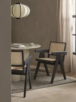 Clearance Silla con repozabrazos de tejido vienés Sissi Sillas De Madera|Sillas Con Reposabrazos