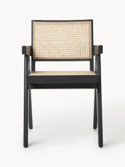 Clearance Silla con repozabrazos de tejido vienés Sissi Sillas De Madera|Sillas Con Reposabrazos