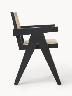 Clearance Silla con repozabrazos de tejido vienés Sissi Sillas De Madera|Sillas Con Reposabrazos