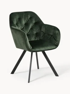 Hot Silla con repozabrazos de terciopelo Lola Sillas Con Reposabrazos|Sillas