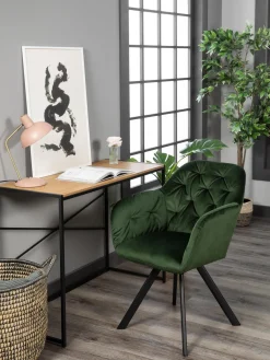 Hot Silla con repozabrazos de terciopelo Lola Sillas Con Reposabrazos|Sillas