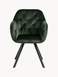 Hot Silla con repozabrazos de terciopelo Lola Sillas Con Reposabrazos|Sillas