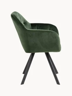 Hot Silla con repozabrazos de terciopelo Lola Sillas Con Reposabrazos|Sillas