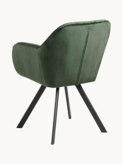 Hot Silla con repozabrazos de terciopelo Lola Sillas Con Reposabrazos|Sillas