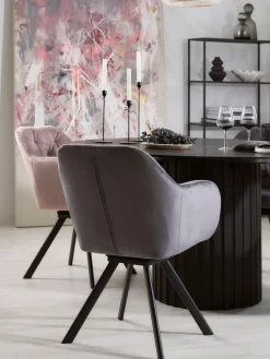 Sale Silla con repozabrazos de terciopelo Lola Sillas Con Reposabrazos|Sillas