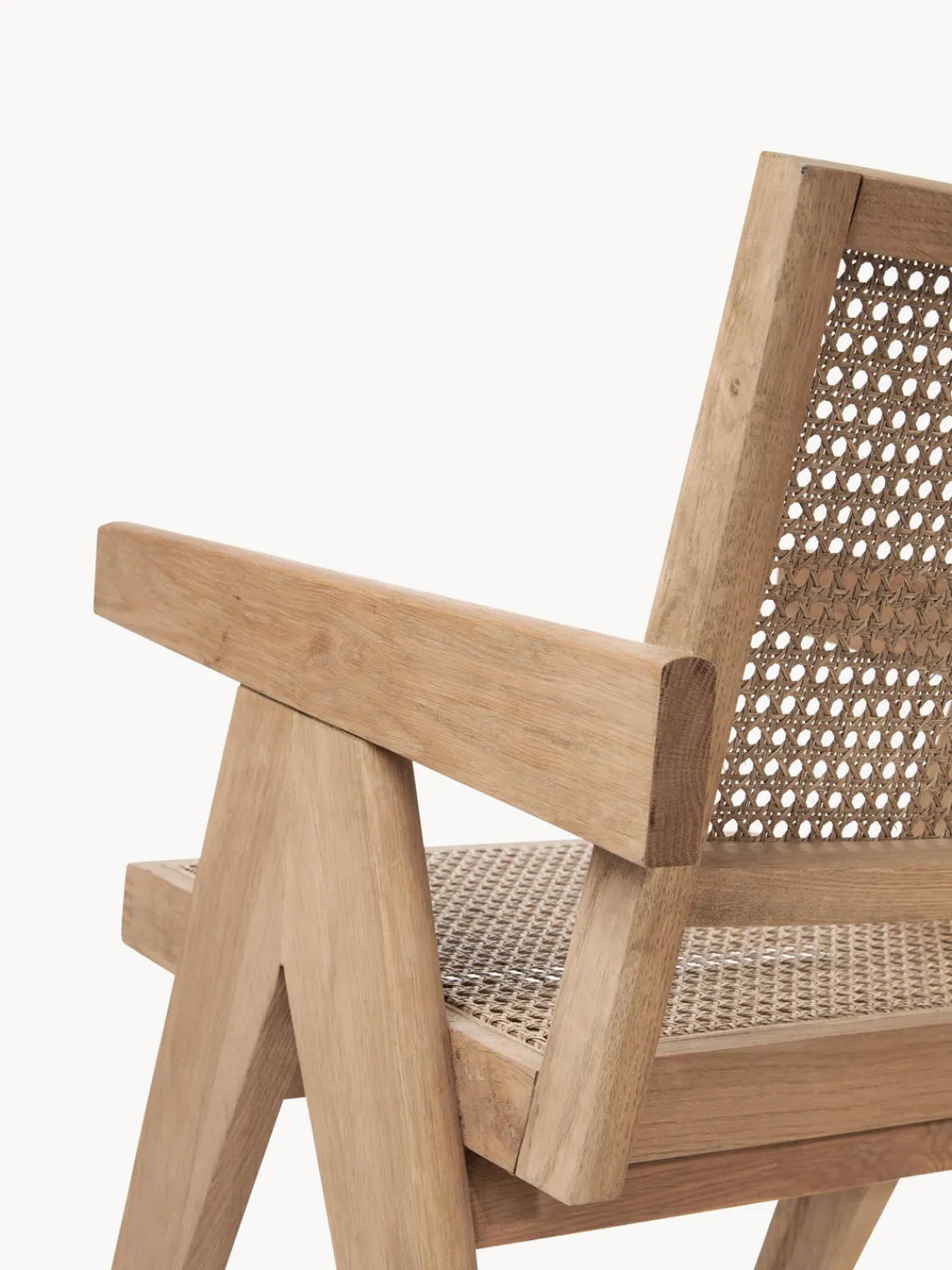 Sillas De Madera|Sillas Con Reposabrazos>Westwing Collection Silla con repozabrazos de tejido vienés Sissi Madera de roble clara, beige claro