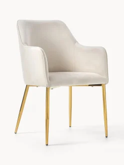 Best Silla con resposabrazos en terciopelo Ava Sillas Con Reposabrazos|Sillas