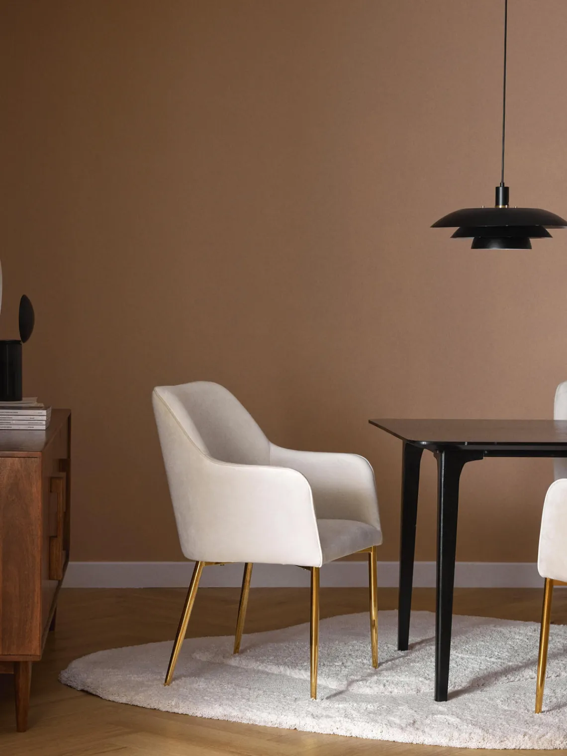 Best Silla con resposabrazos en terciopelo Ava Sillas Con Reposabrazos|Sillas