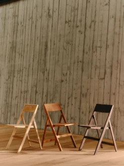 Clearance Silla de comedor plegable de madera de abedul Flat Sillas De Madera|Sillas