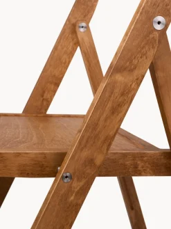 Clearance Silla de comedor plegable de madera de abedul Flat Sillas