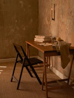 Sillas De Madera|Sillas>FRAMA Silla de comedor plegable de madera de abedul Flat Madera de abedul lacada en oscuro