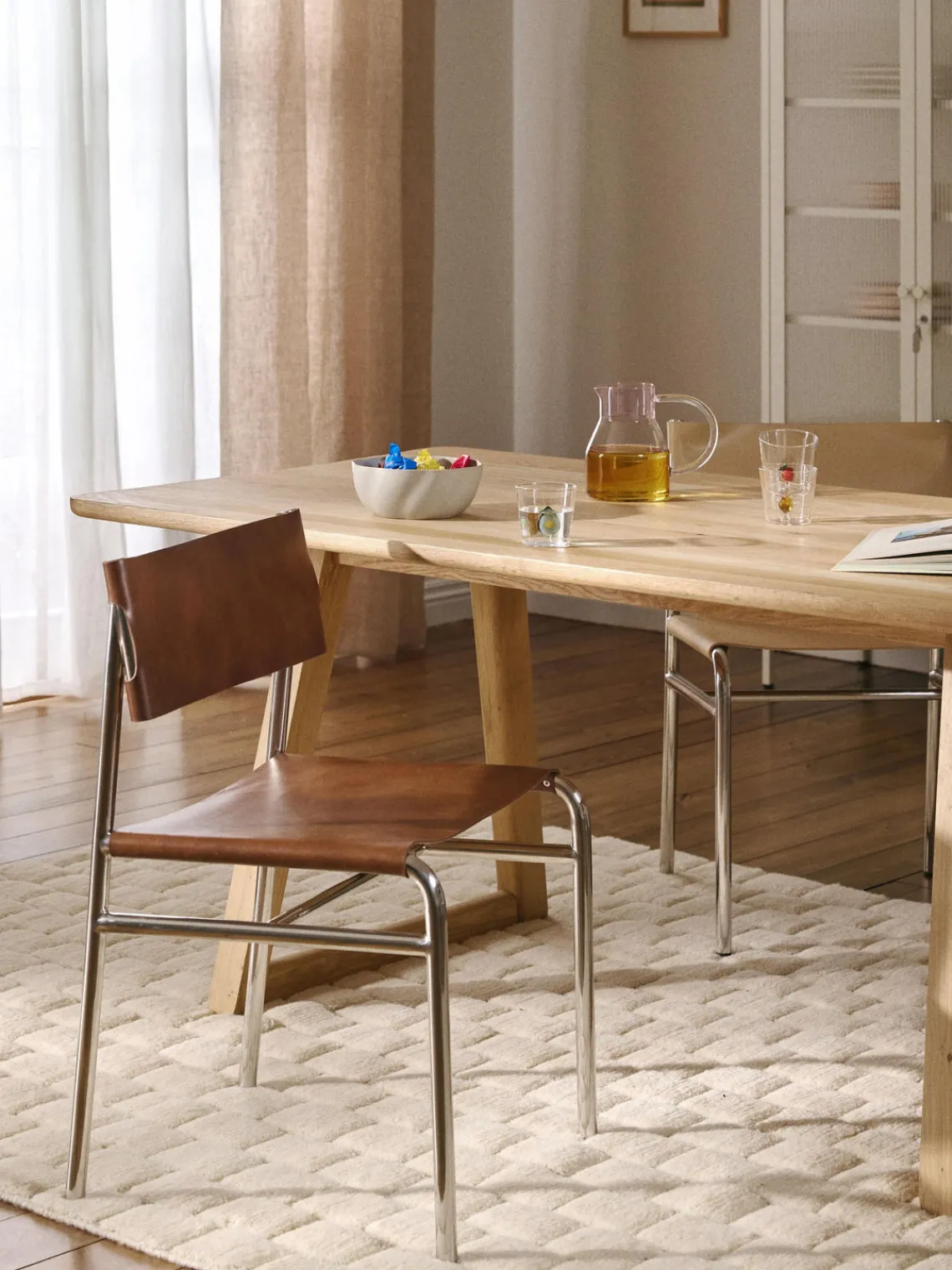 Outlet Silla de cuero Jordan Sillas