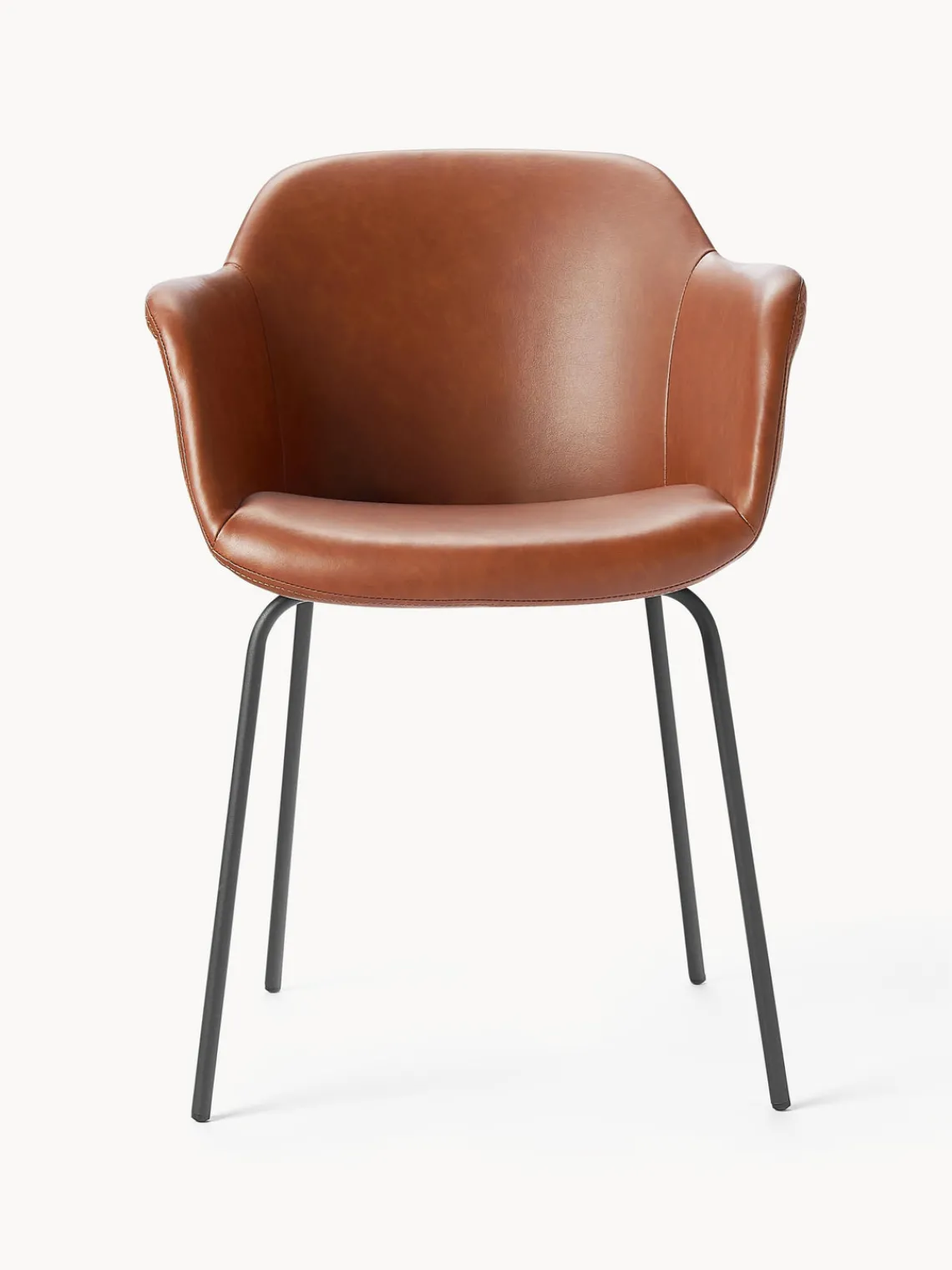 Outlet Silla de cuero sintético con reposabrazos Fiji Sillas Con Reposabrazos|Sillas