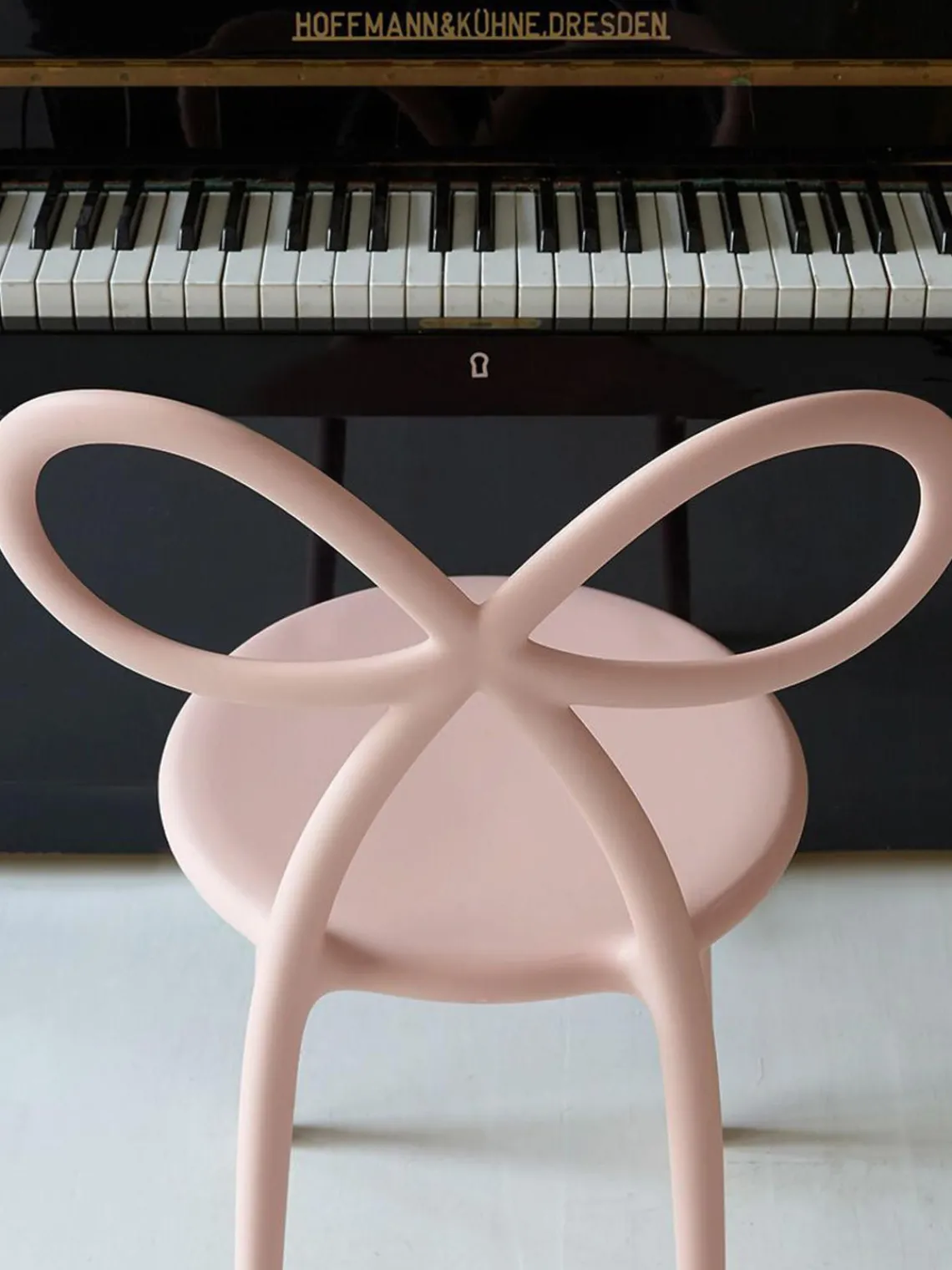 Sillas De Jardín|Sillas De JardíN>Qeeboo Silla de diseño Ribbon Rosa claro mate