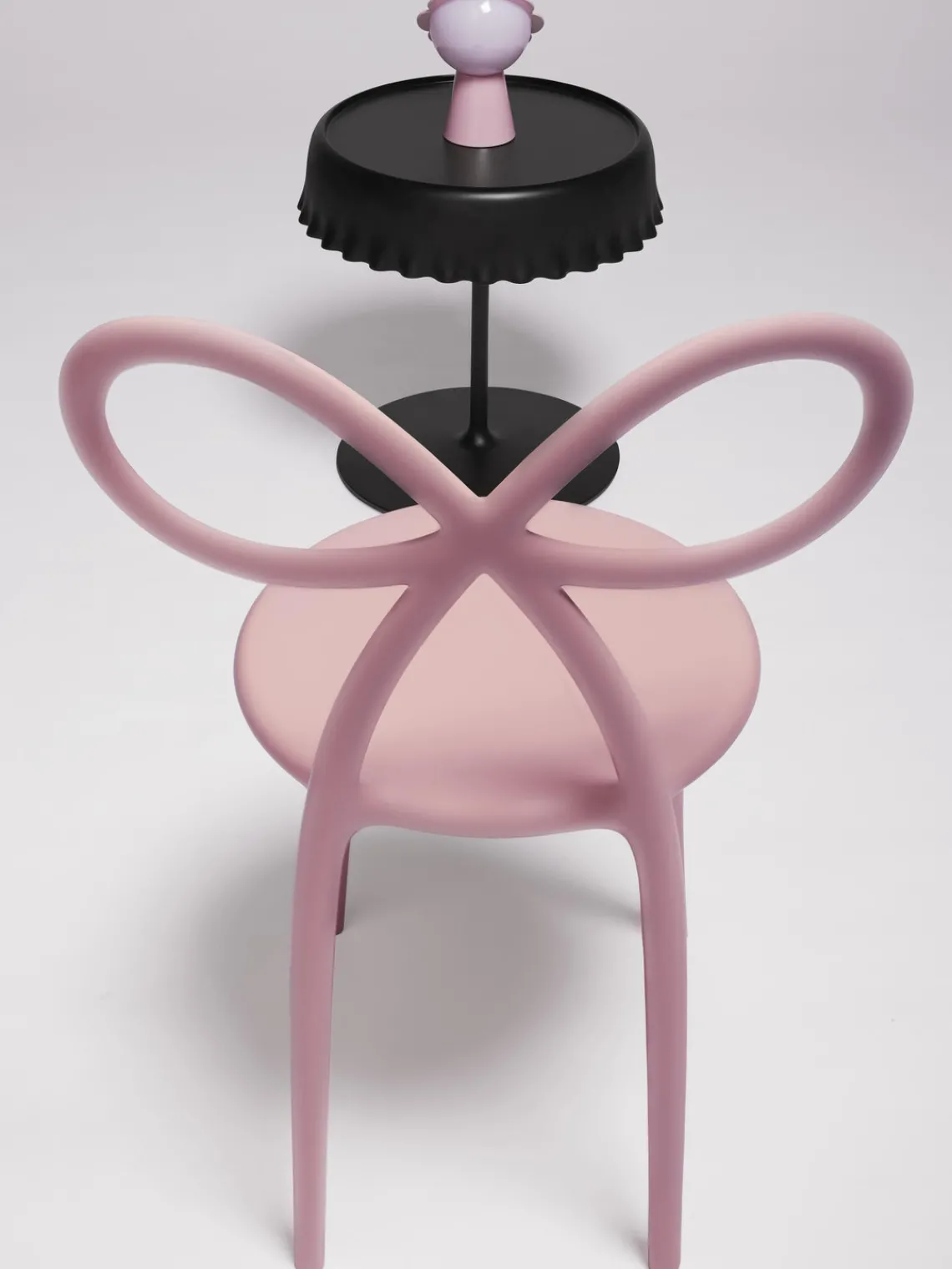 Sillas De Jardín|Sillas De JardíN>Qeeboo Silla de diseño Ribbon Rosa claro mate