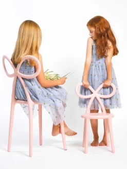 Decoración Infantil|Mesas Y Sillas Infantiles>Qeeboo Silla de diseño Ribbon Rosa claro mate