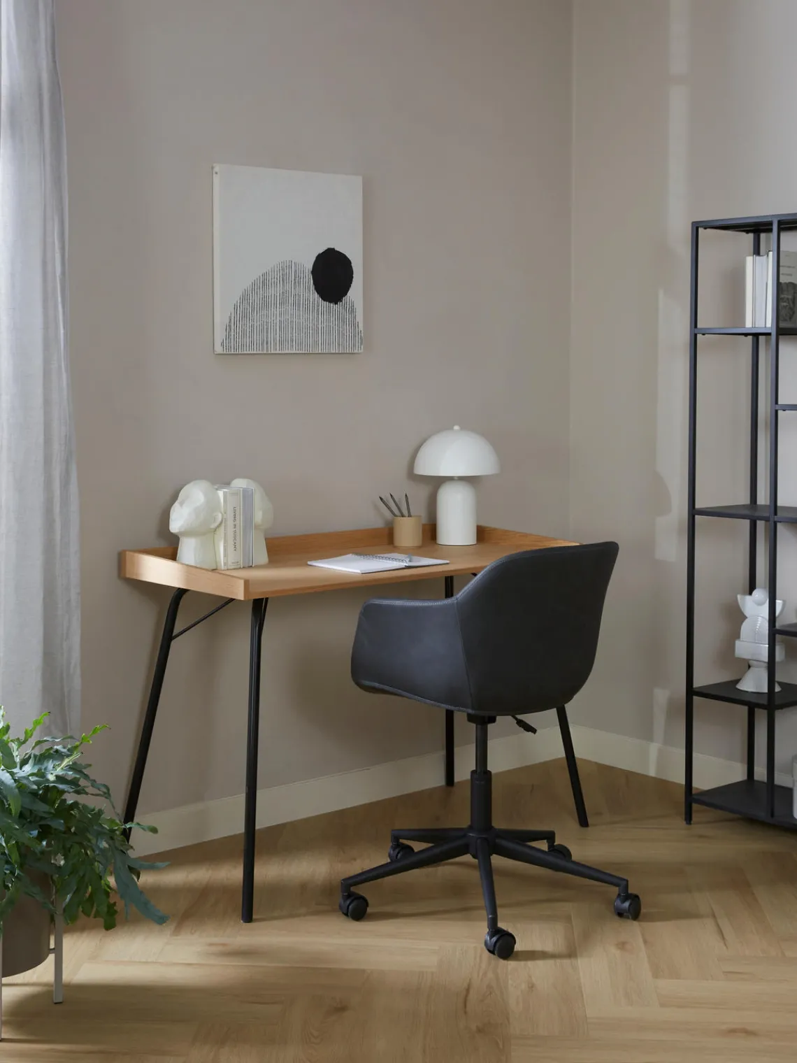 Clearance Silla de escritorio con asiento estrecho de cuero sintético Fiji Sillas De Escritorio|Sillas De Escritorio