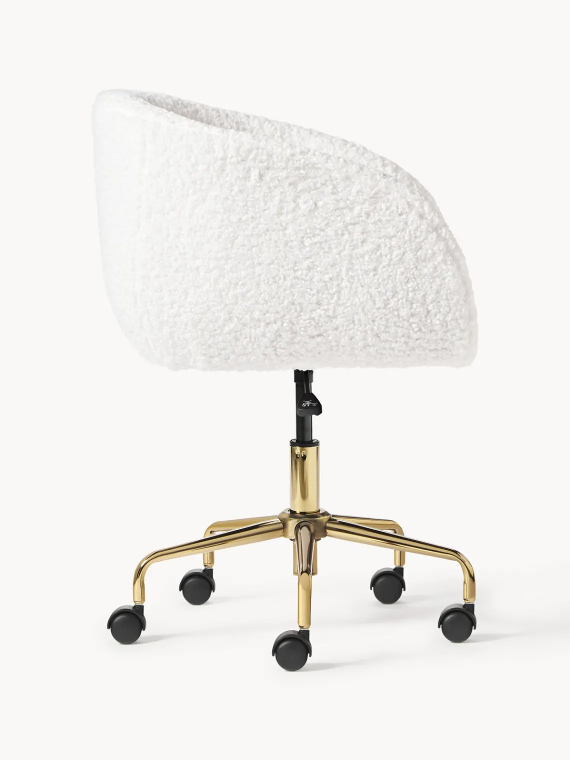 Sillas De Escritorio|Sillas De Escritorio>Westwing Collection Silla de escritorio de borreguillo Emmie, altura regulable