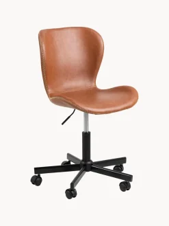 Sillas De Escritorio|Sillas De Escritorio> Silla de escritorio de cuero sintético Batilda, altura regulable