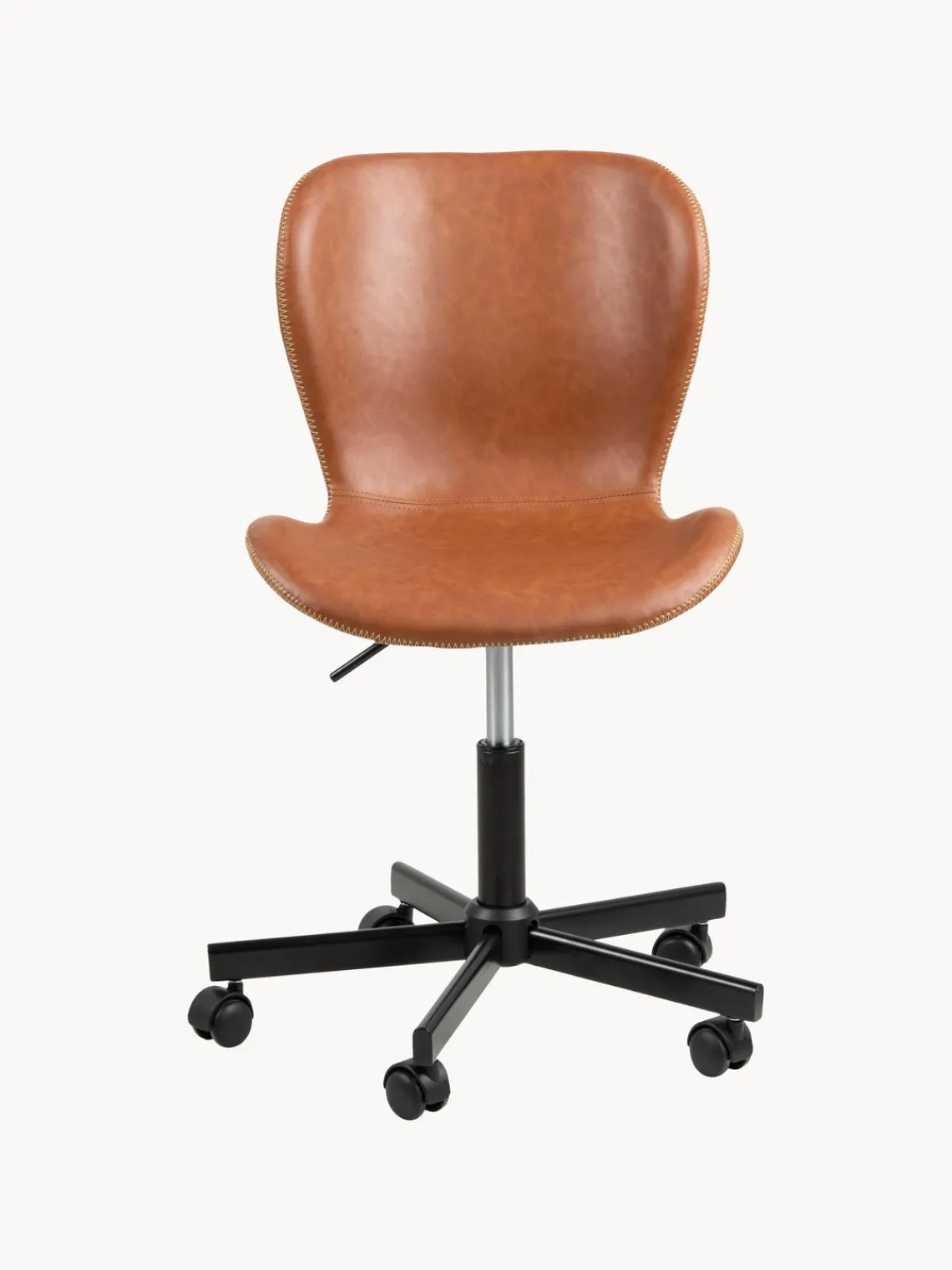 Sillas De Escritorio|Sillas De Escritorio> Silla de escritorio de cuero sintético Batilda, altura regulable