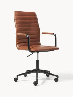 Outlet Silla de escritorio de cuero sintético Winslow, altura regulable Sillas De Escritorio|Sillas De Escritorio