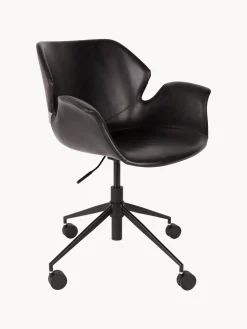 Sillas De Escritorio|Sillas De Escritorio>Zuiver Silla de escritorio de cuero sintético Nikki, altura regulable