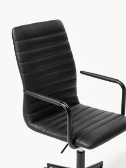 Sillas De Escritorio|Sillas De Escritorio></noscript> Silla de escritorio de cuero sintético Winslow, ajustable en altura Cuero sintético negro