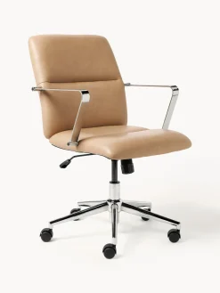 New Silla de escritorio de cuero sintético con reposabrazos Reto, altura regulable Sillas De Escritorio|Sillas De Escritorio