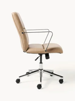 New Silla de escritorio de cuero sintético con reposabrazos Reto, altura regulable Sillas De Escritorio|Sillas De Escritorio