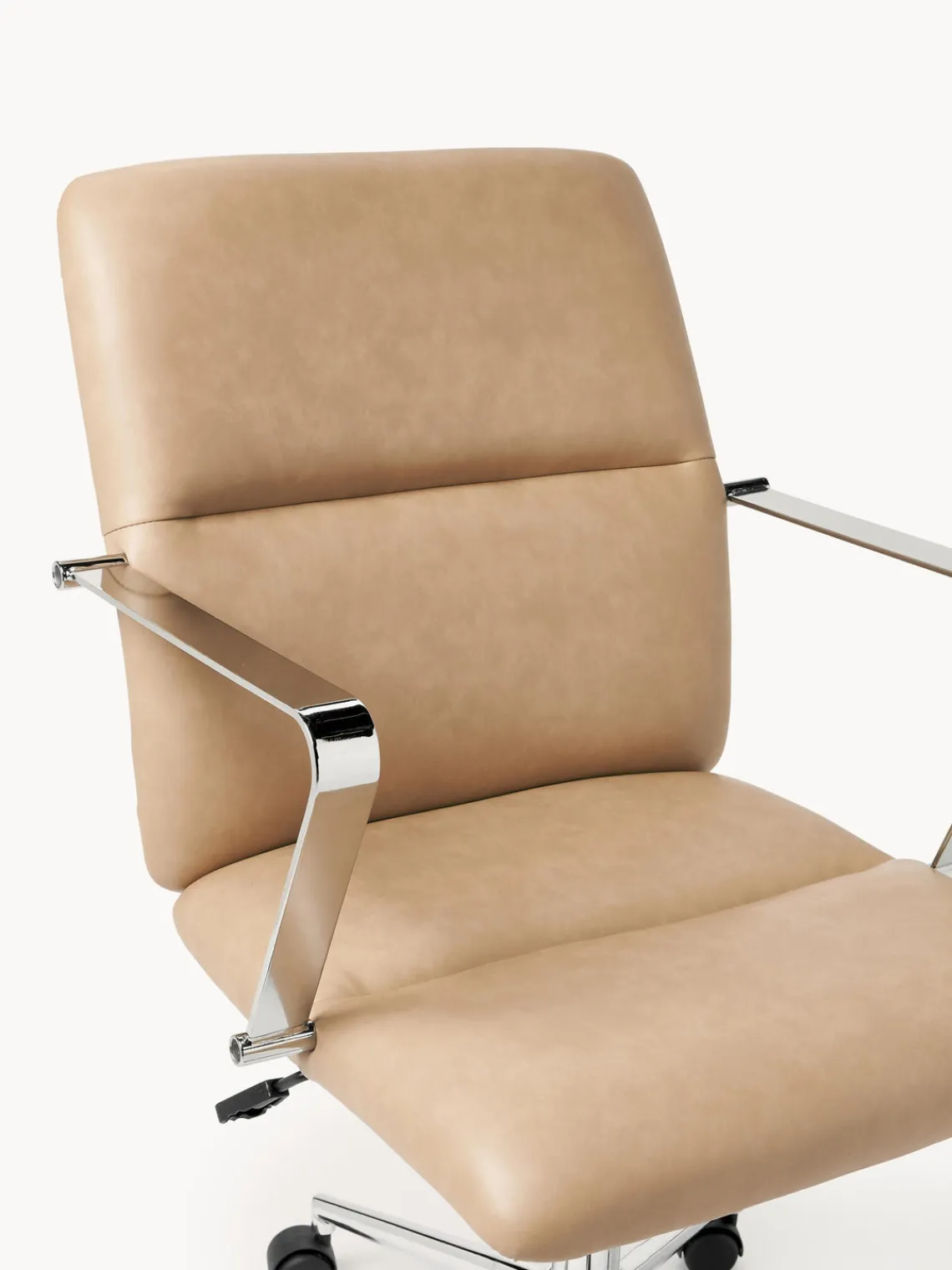 New Silla de escritorio de cuero sintético con reposabrazos Reto, altura regulable Sillas De Escritorio|Sillas De Escritorio