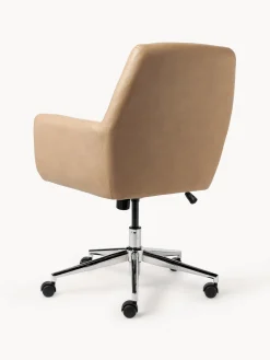 Sillas De Escritorio|Sillas De Escritorio></noscript>Westwing Collection Silla de escritorio de piel sintética con reposabrazos Benson, altura regulable Cuero sintético marrón claro