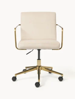 Silla de escritorio de terciopelo con reposabrazos Kashya, altura regulable Sillas De Escritorio|Sillas De Escritorio