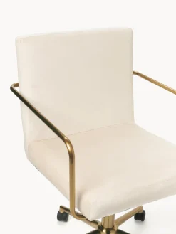 Silla de escritorio de terciopelo con reposabrazos Kashya, altura regulable Sillas De Escritorio|Sillas De Escritorio