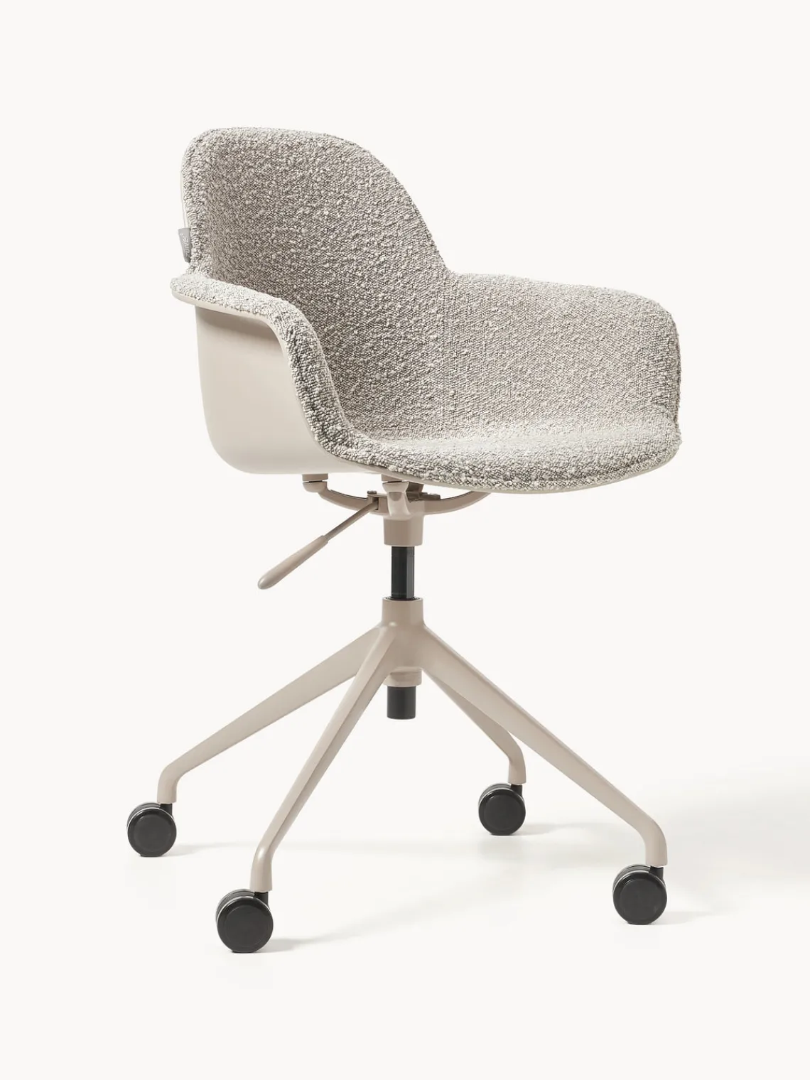 Outlet Silla de escritorio en tejido bouclé Albert, regulable en altura Sillas De Escritorio|Sillas De Escritorio