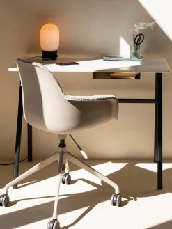 Outlet Silla de escritorio en tejido bouclé Albert, regulable en altura Sillas De Escritorio|Sillas De Escritorio