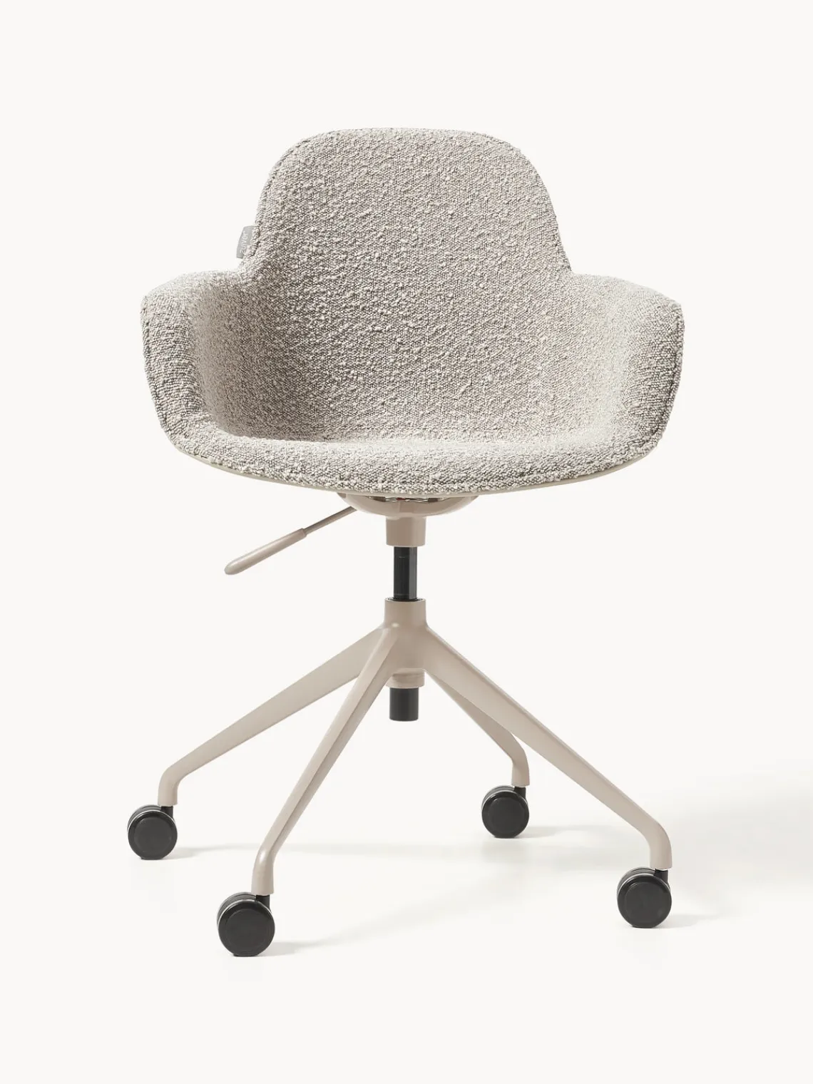 Outlet Silla de escritorio en tejido bouclé Albert, regulable en altura Sillas De Escritorio|Sillas De Escritorio