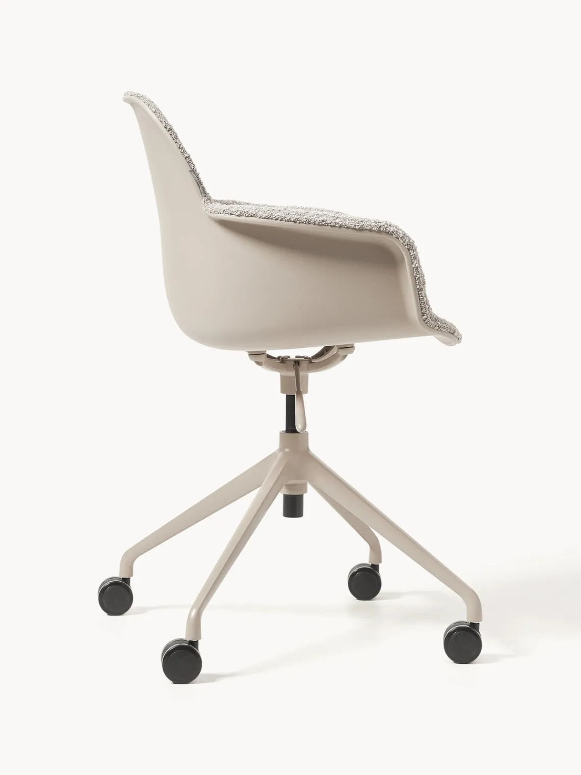 Outlet Silla de escritorio en tejido bouclé Albert, regulable en altura Sillas De Escritorio|Sillas De Escritorio