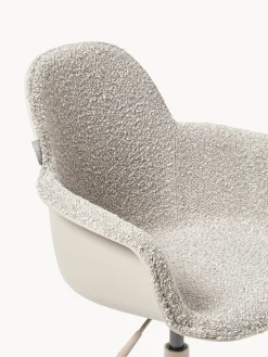 Outlet Silla de escritorio en tejido bouclé Albert, regulable en altura Sillas De Escritorio|Sillas De Escritorio