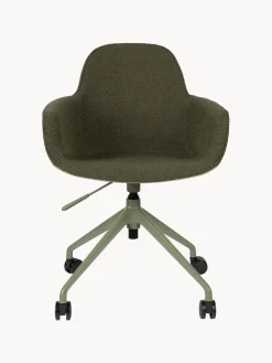 Sillas De Escritorio|Sillas De Escritorio></noscript>Zuiver Silla de escritorio en tejido bouclé Albert, regulable en altura Bouclé verde