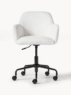 Sale Silla de escritorio en tejido bouclé Lucie Sillas De Escritorio|Sillas De Escritorio