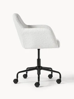 Sale Silla de escritorio en tejido bouclé Lucie Sillas De Escritorio|Sillas De Escritorio