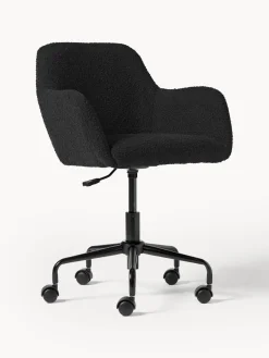 Discount Silla de escritorio en tejido bouclé Lucie Sillas De Escritorio|Sillas De Escritorio