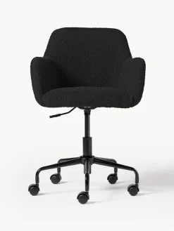 Discount Silla de escritorio en tejido bouclé Lucie Sillas De Escritorio|Sillas De Escritorio