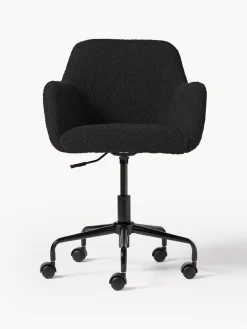 Discount Silla de escritorio en tejido bouclé Lucie Sillas De Escritorio|Sillas De Escritorio