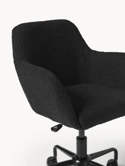 Discount Silla de escritorio en tejido bouclé Lucie Sillas De Escritorio|Sillas De Escritorio