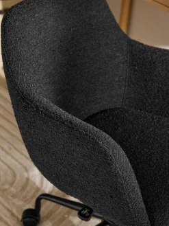 Discount Silla de escritorio en tejido bouclé Lucie Sillas De Escritorio|Sillas De Escritorio