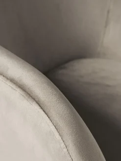 Sillas De Escritorio|Sillas De Escritorio></noscript>Westwing Collection Silla de escritorio en terciopelo Lucie Terciopelo gris pardo, dorado